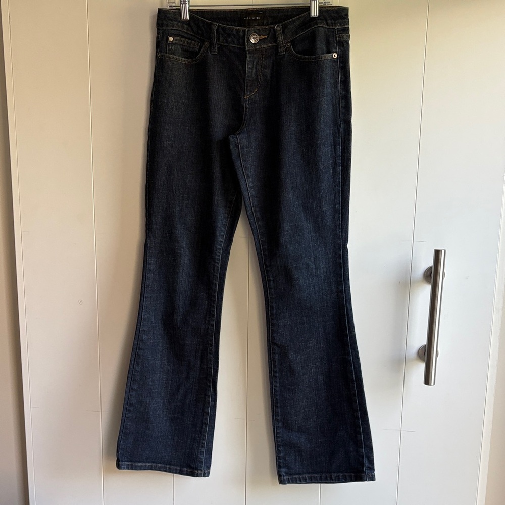 The Limited Jeans Dark Wash with Flared Legs size 10